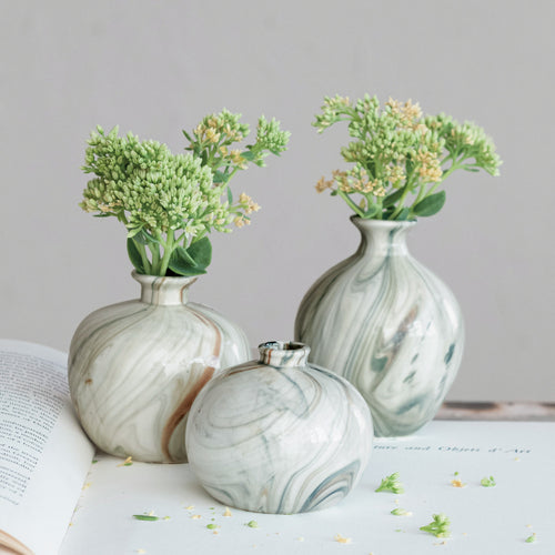 Marbled Stoneware Vase