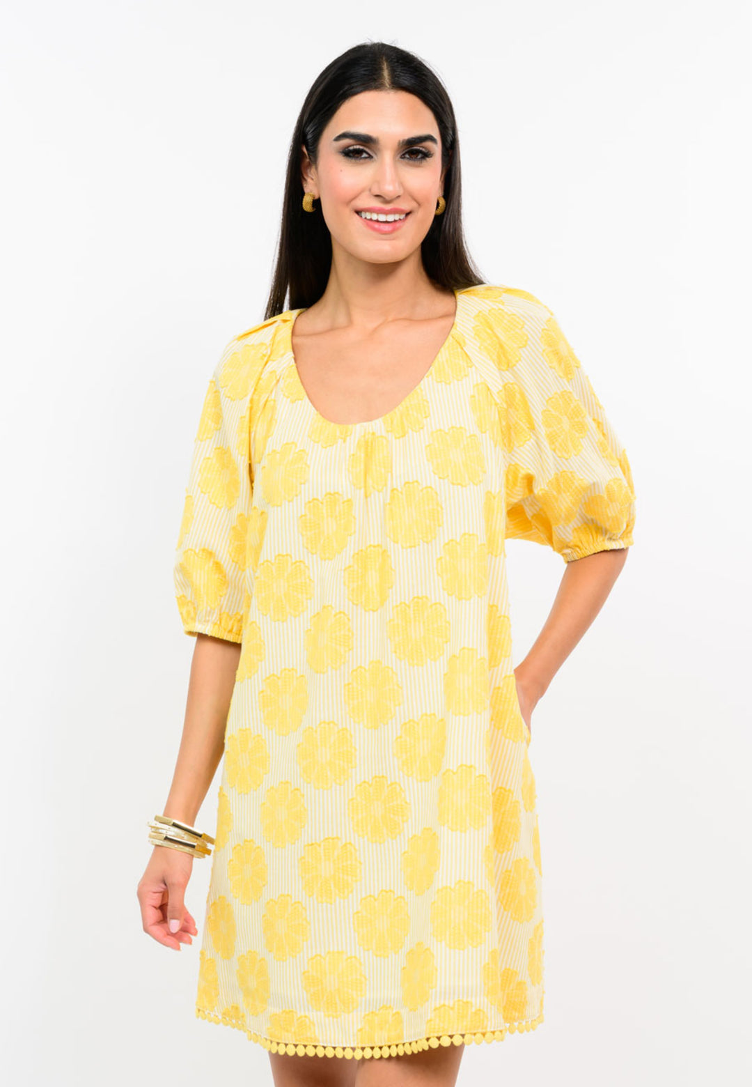 Lemon Blossom Shift Dress