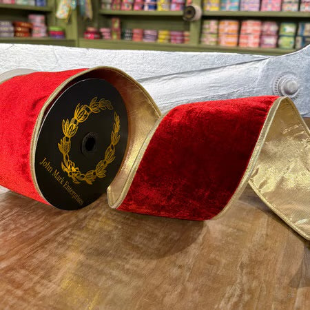 John Mark Enterprises: Red Velvet & Gold Ribbon