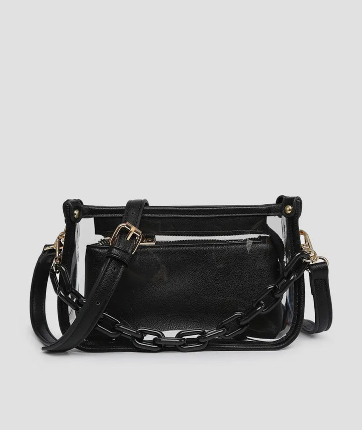 Clear Crossbody Bag with Chain