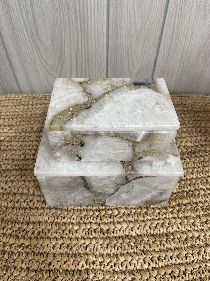 Rectangle Agate Boxes (Set of 2)