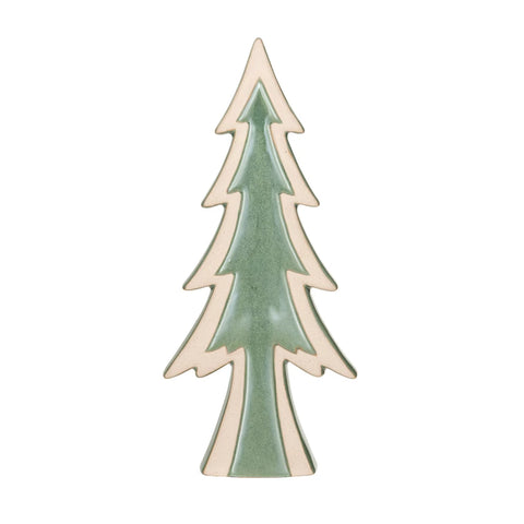 Glazed Green & Beige Christmas Tree