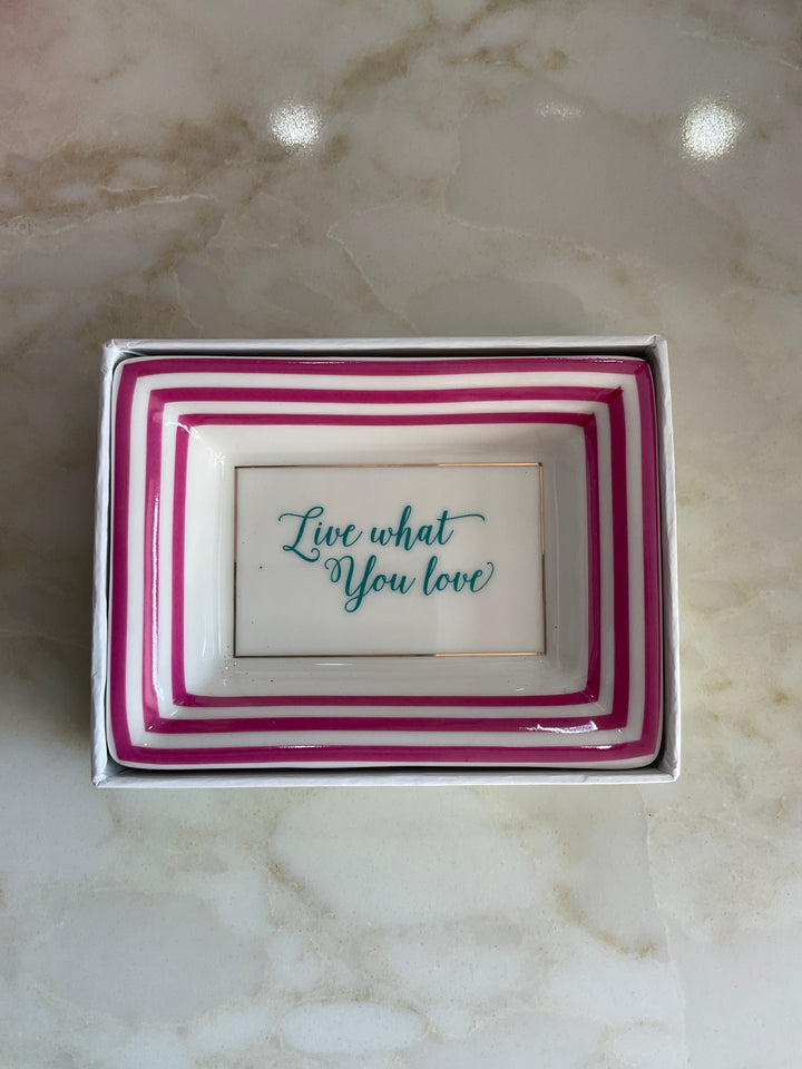 Petite Sayings Porcelain Trinket Tray
