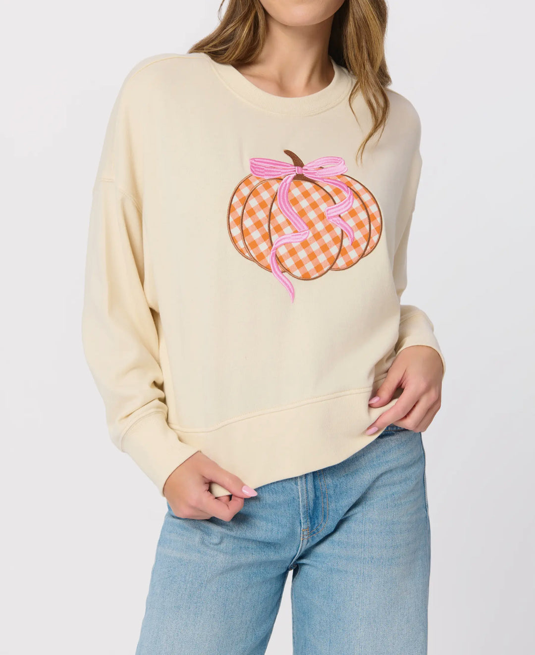 Pretty in Plaid Pumpkin Sweatshirt