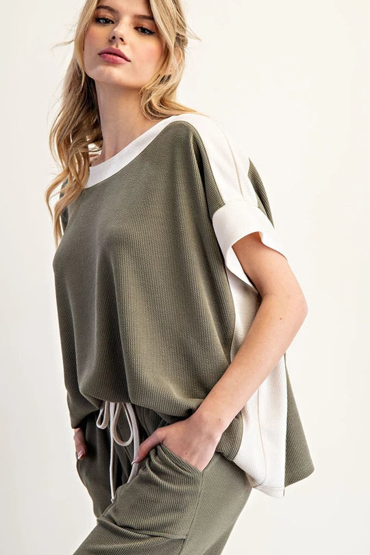 The Lounge Luxe Colorblock Top