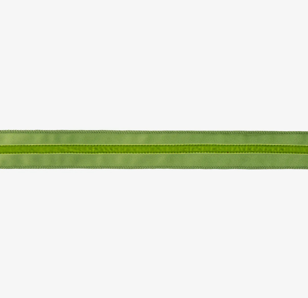 Fresh Meadow Velvet Trim Wired Ribbon