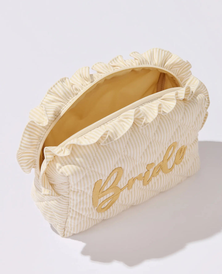 Ruffle Bride Quilted Pouch