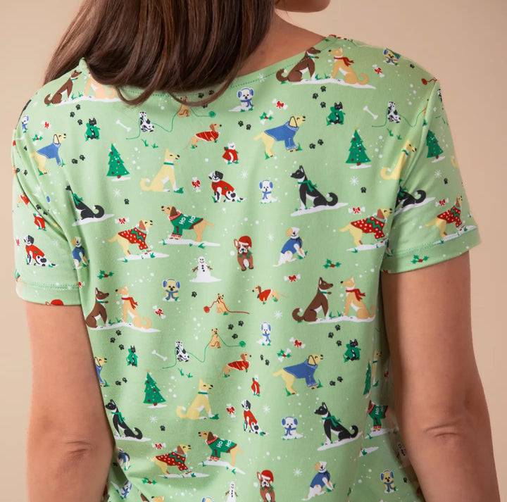 Santa Paws Christmas Pajama Top