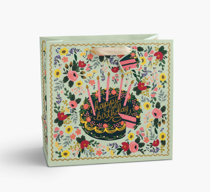 Floral Birthday Cake Gift Bag