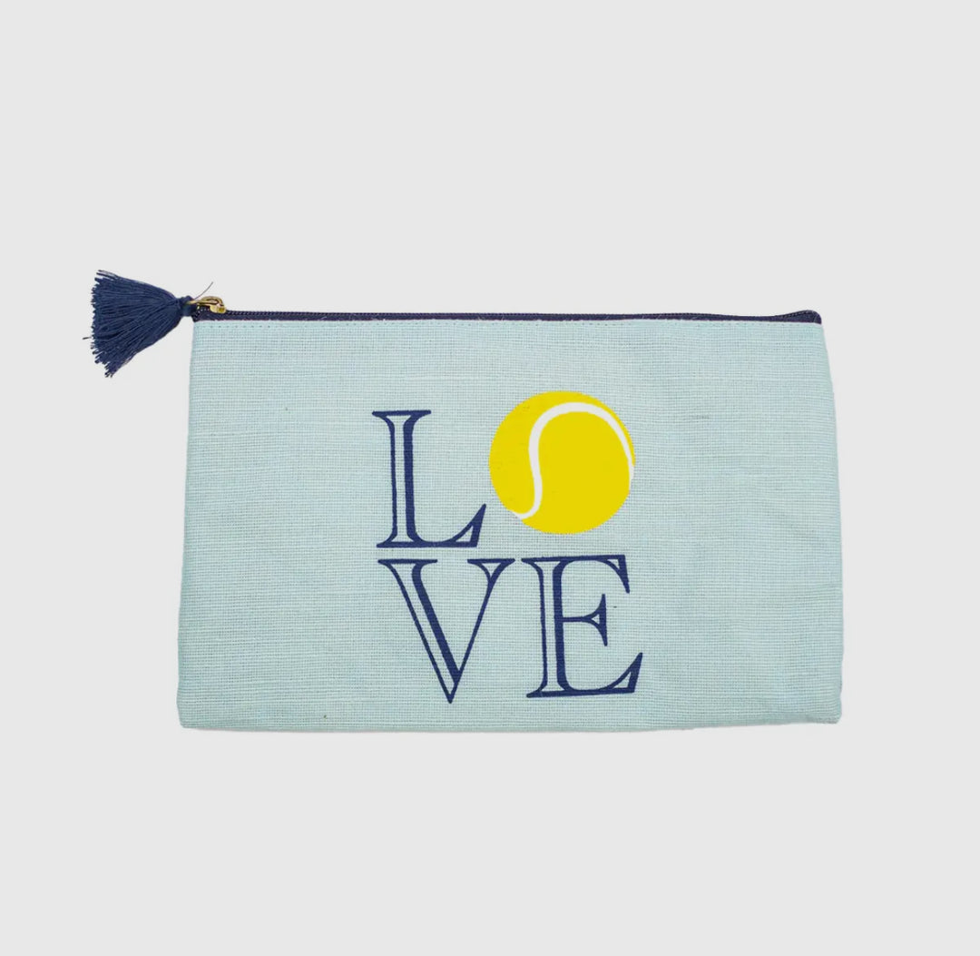 Love Tennis Zipper Pouch