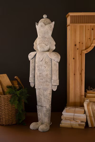 Grand Noel Rustic Metal Nutcracker