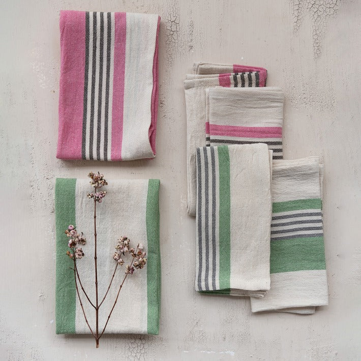 Vintage Multi Color Stripe Napkins
