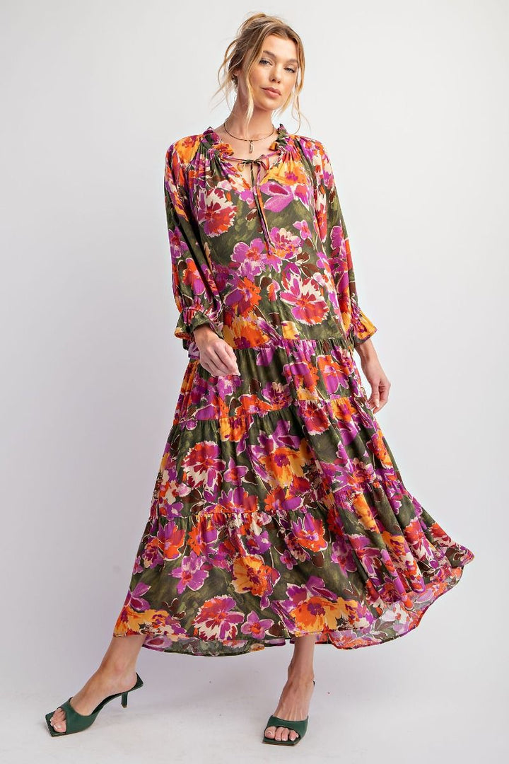 Sunset Bloom Maxi Dress
