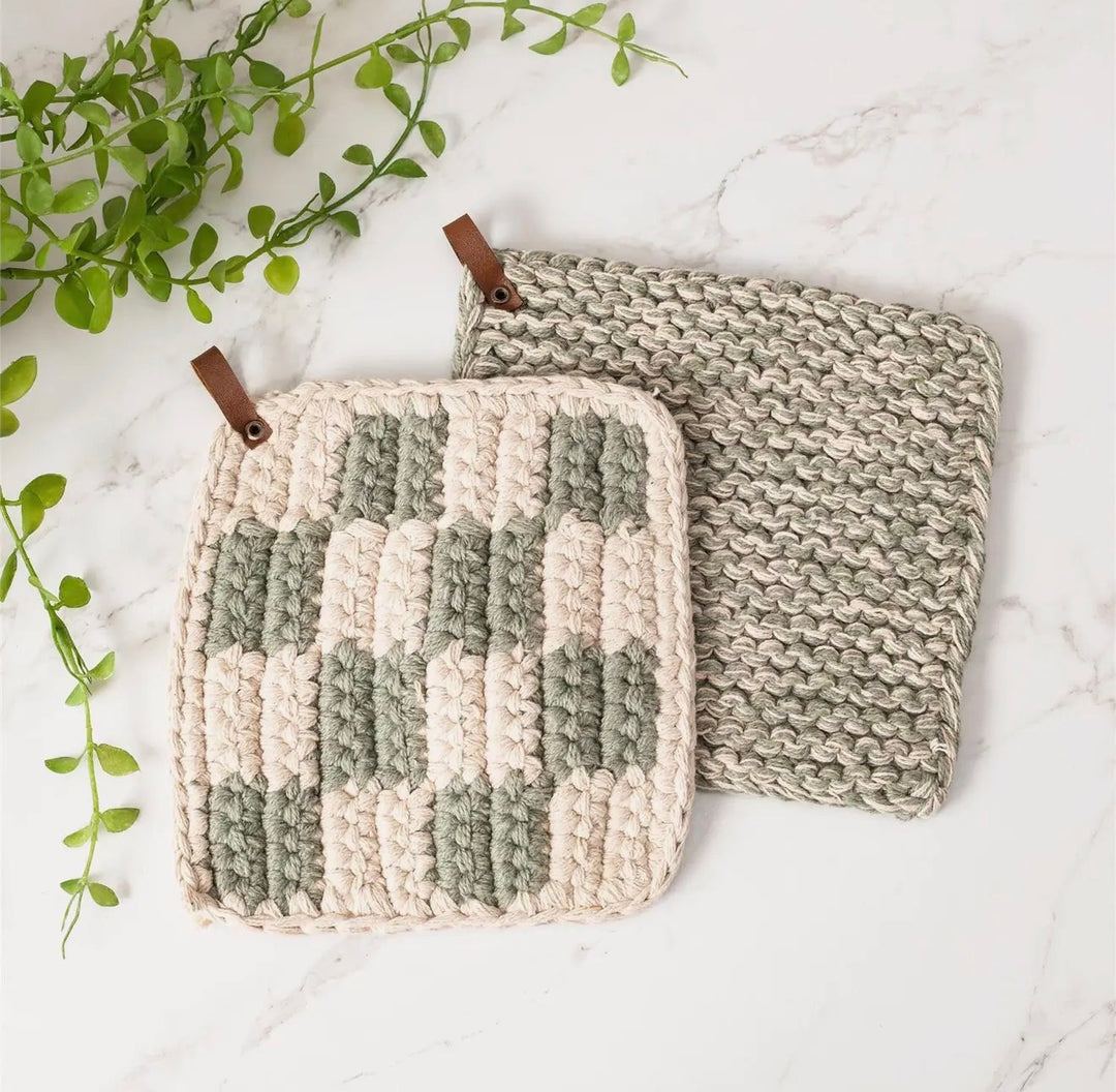 Sage Hearth Knit Pot Holder