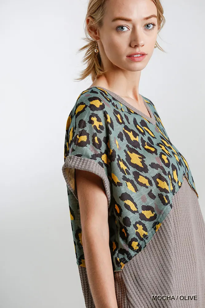 Savannah Crossback Leopard Top