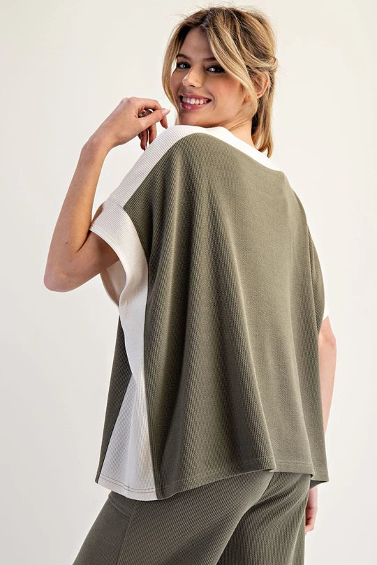 The Lounge Luxe Colorblock Top