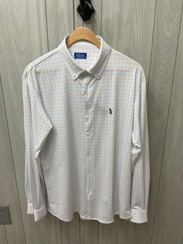 Coastal Sands Tattersall Button Down Performance LS