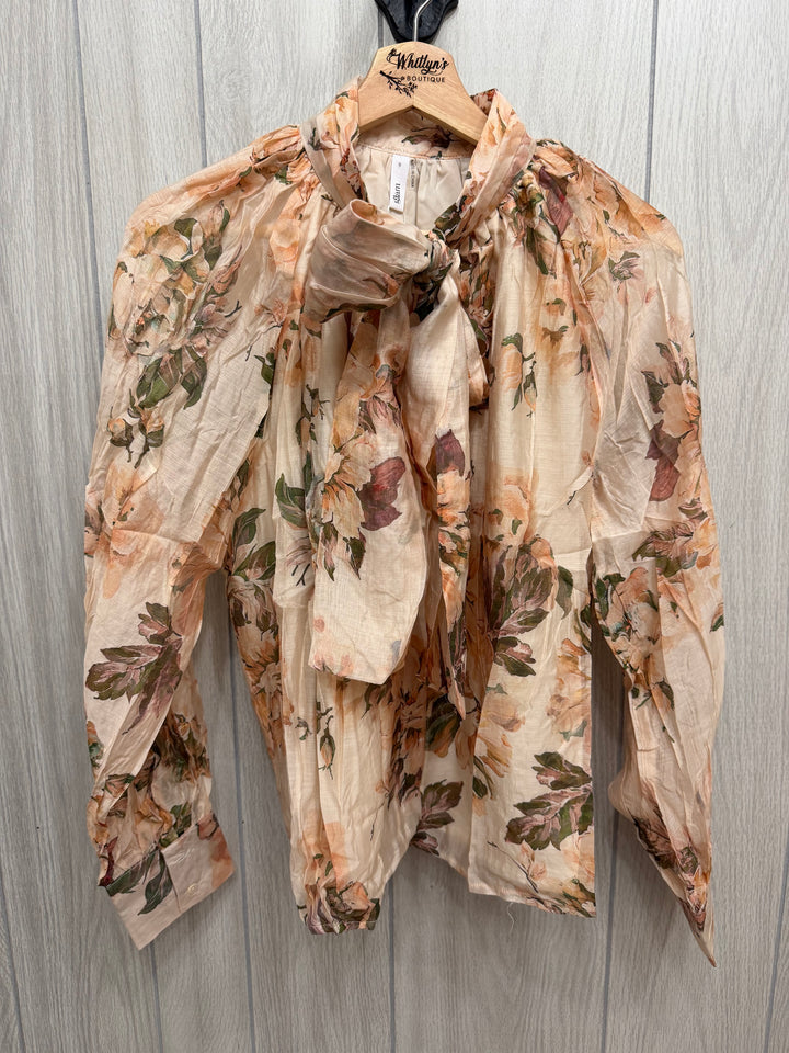 Autumn Romance Tie-Neck Blouse