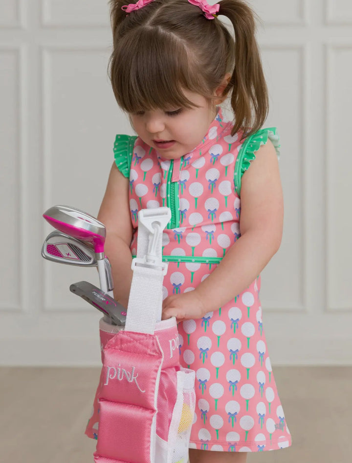 Pink Tee Time Ruffle Dress with Biker Shorts