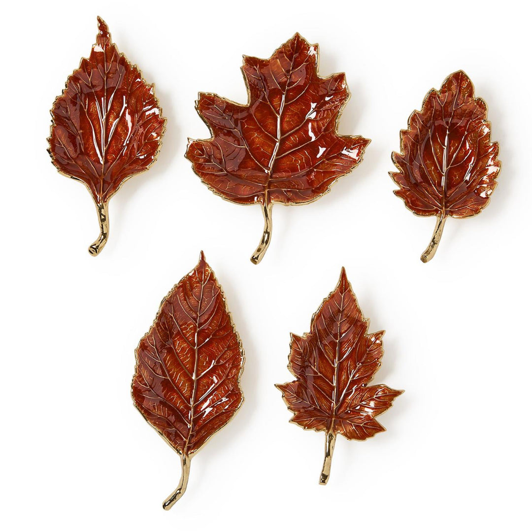 Enamel Leaf Trinket Dish