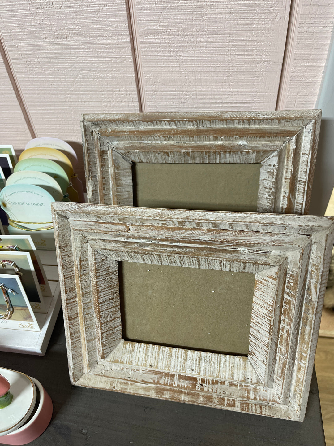 White Wash Wood Picture Frames