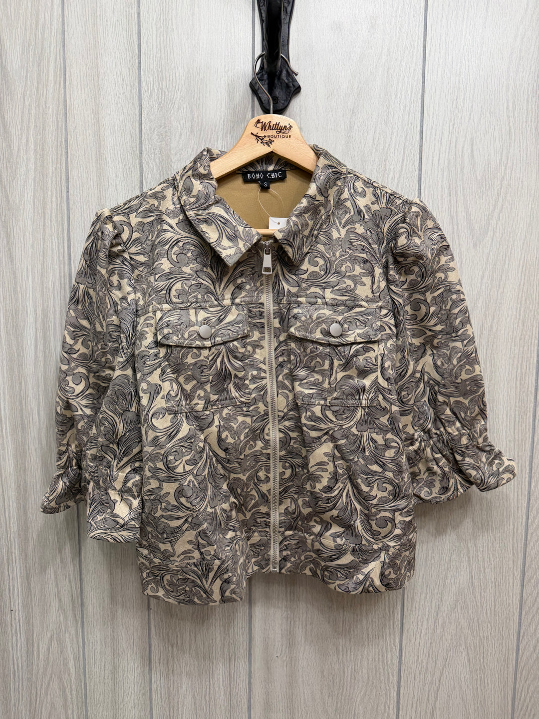 Ashford Scroll Faux Suede Jacket