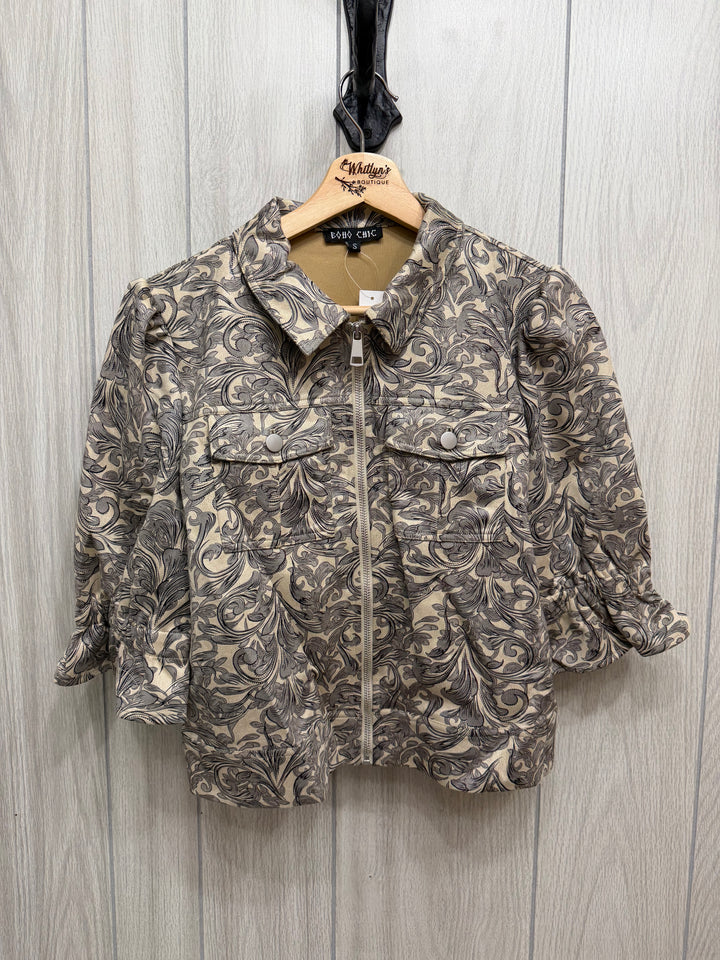 Ashford Scroll Faux Suede Jacket