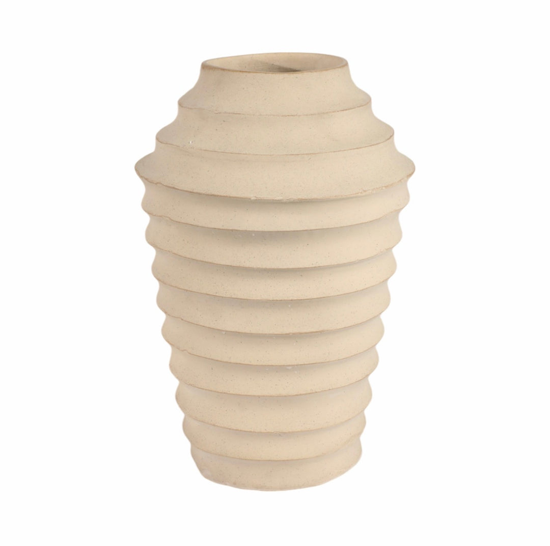 Arlo Ribbed Stoneware Vase