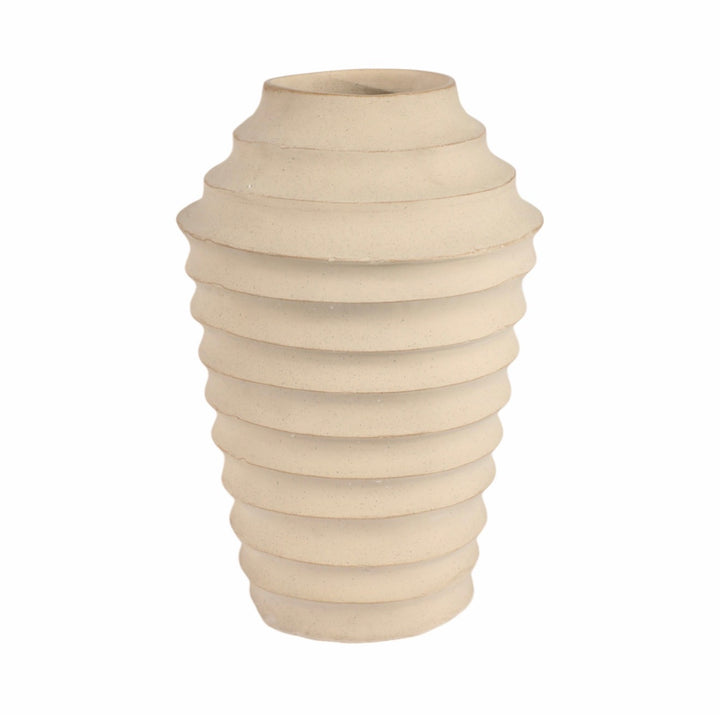 Arlo Ribbed Stoneware Vase