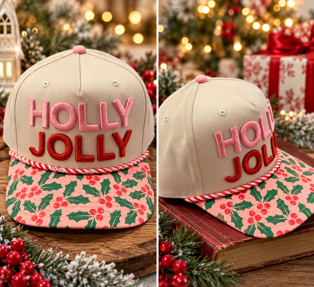 Holly Jolly Christmas Trucker Hat