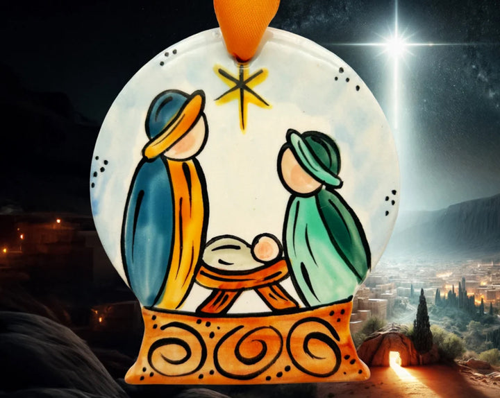 Hand Painted Disc Ornament Collection
