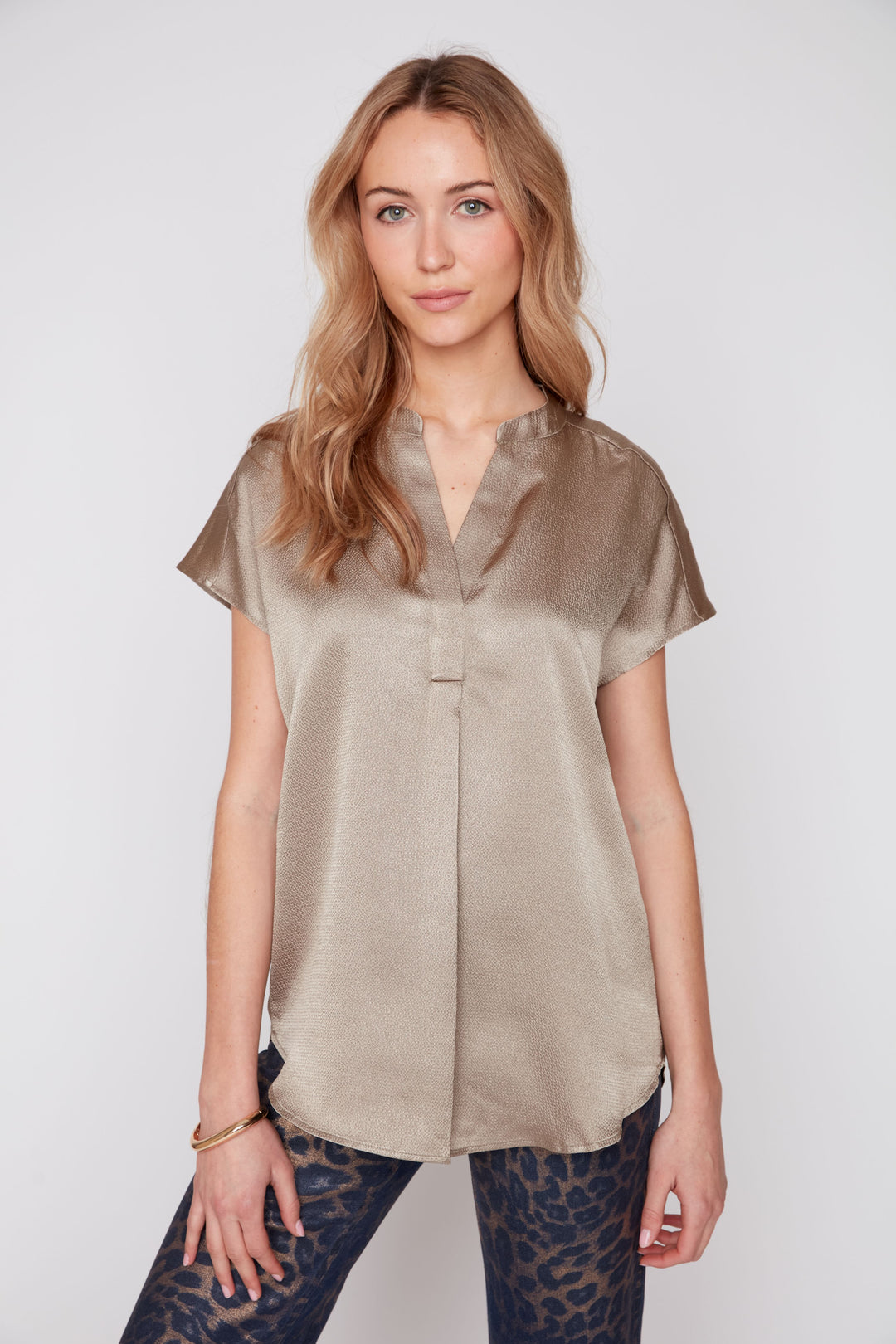 Champagne Hour Satin Blouse