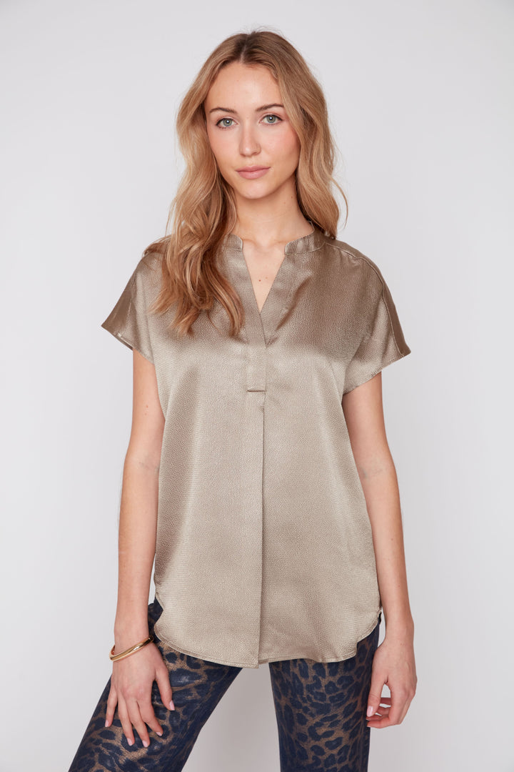 Champagne Hour Satin Blouse