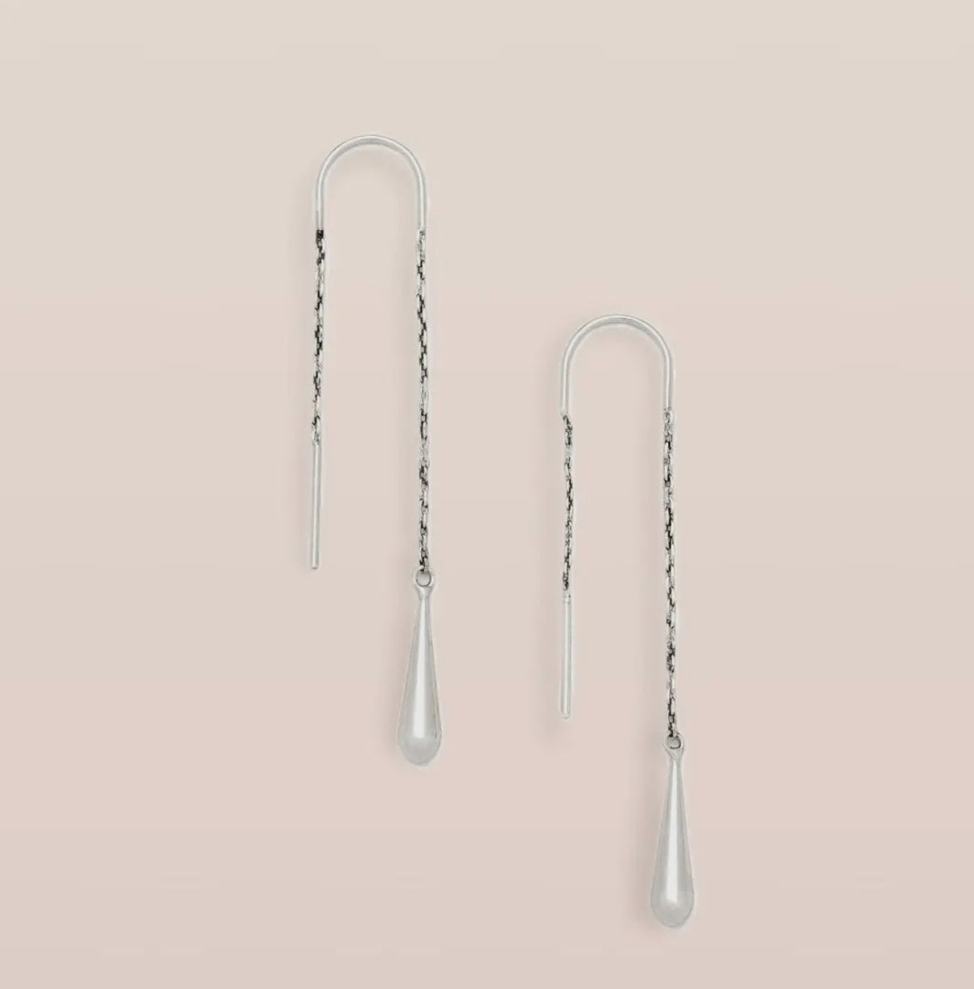 Teardrop Thread Earrings - FINAL SALE