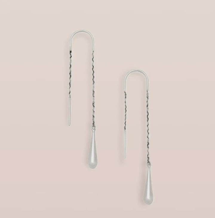 Teardrop Thread Earrings - FINAL SALE