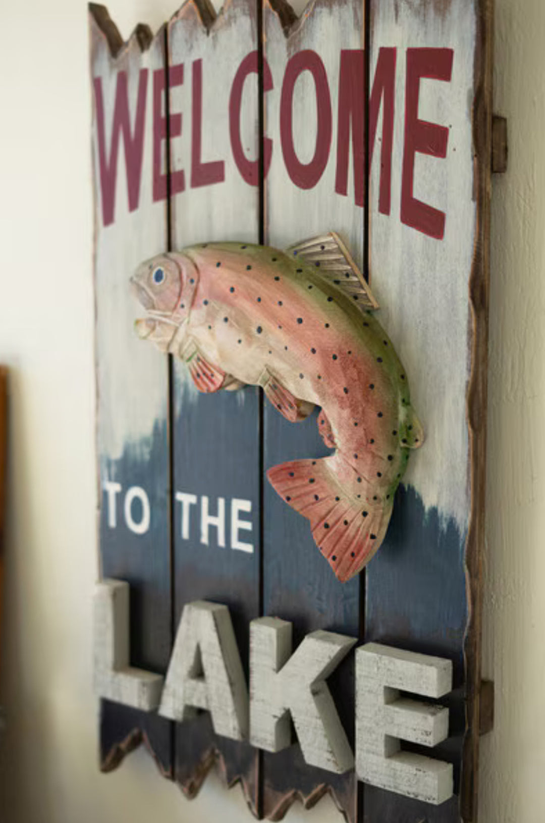 Welcome to the Lake Wall Sign