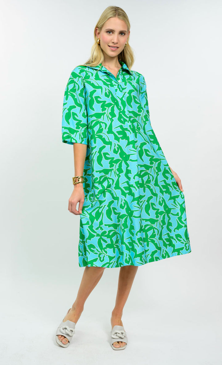 Palm Breeze Midi Dress