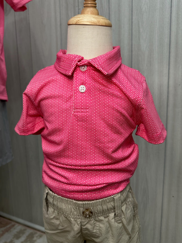 Bright Pink Circle Polo