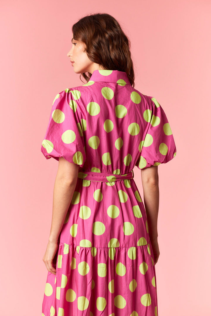 Electric Garden Polka Dot Maxi Dress