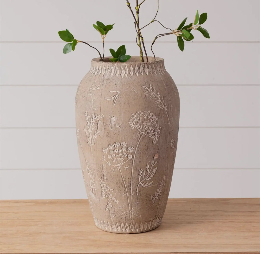 Meadow Etched Botanical Vase