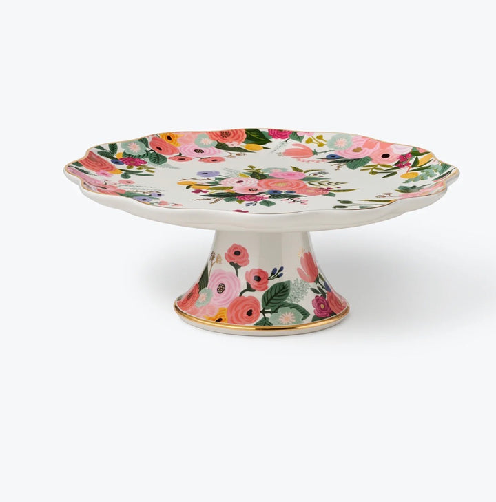 Garden Party Floral Pedestal Cake Stand