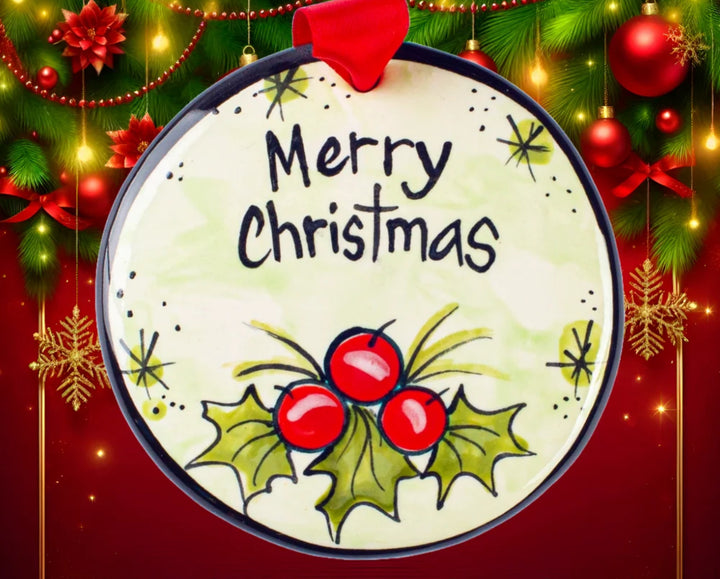 Hand Painted Disc Ornament Collection