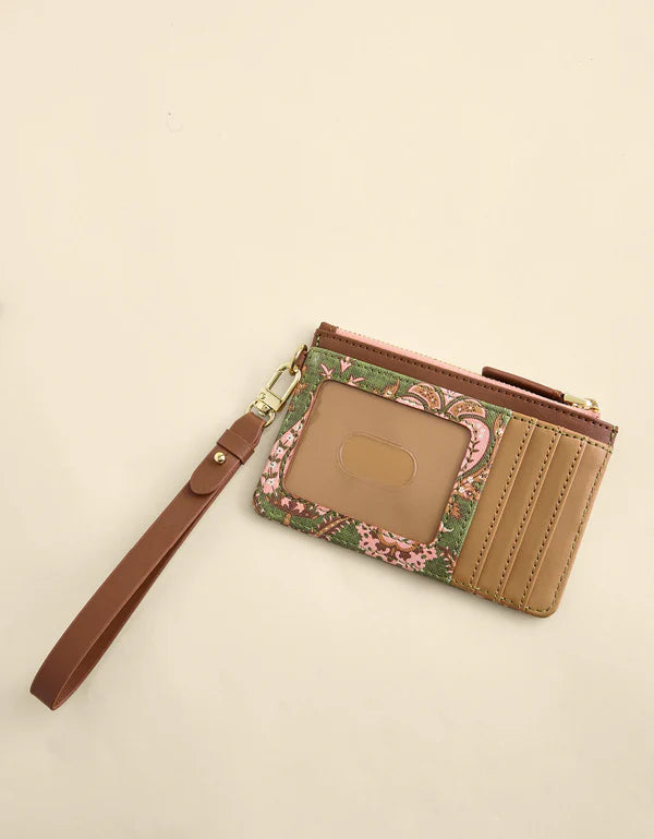 Slimcard Coin Purse - Mercer House Damask Olive