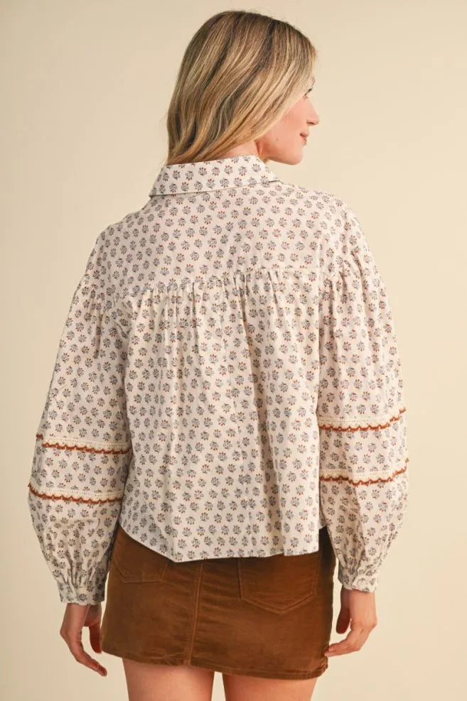 Cottage Charm Printed Blouse