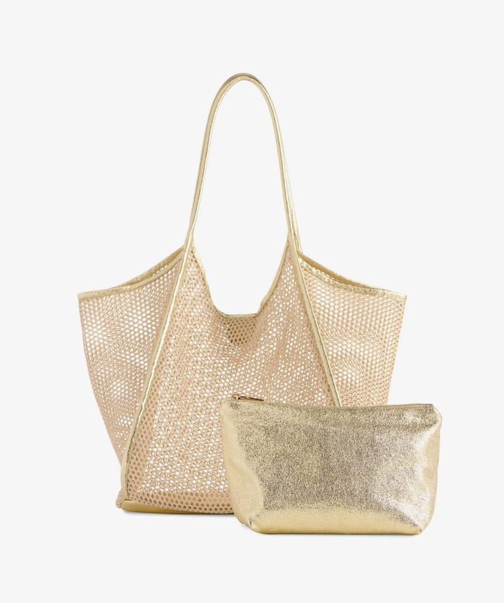 Sandra Metallic Tote Set