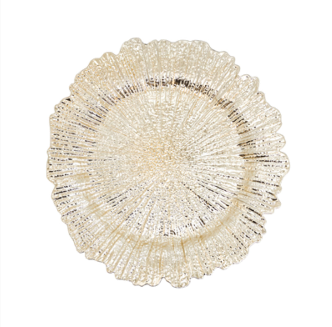 Metallic Textured Charger Plates – 14” Round