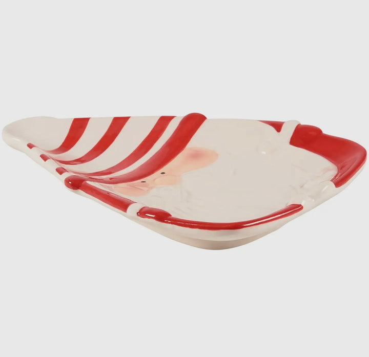 Santa Striped Hat Plate – 8.8”