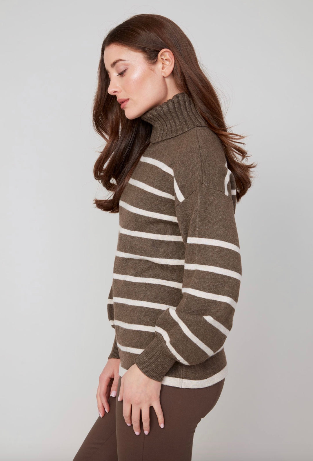 Autumn Stripe Turtleneck Sweater