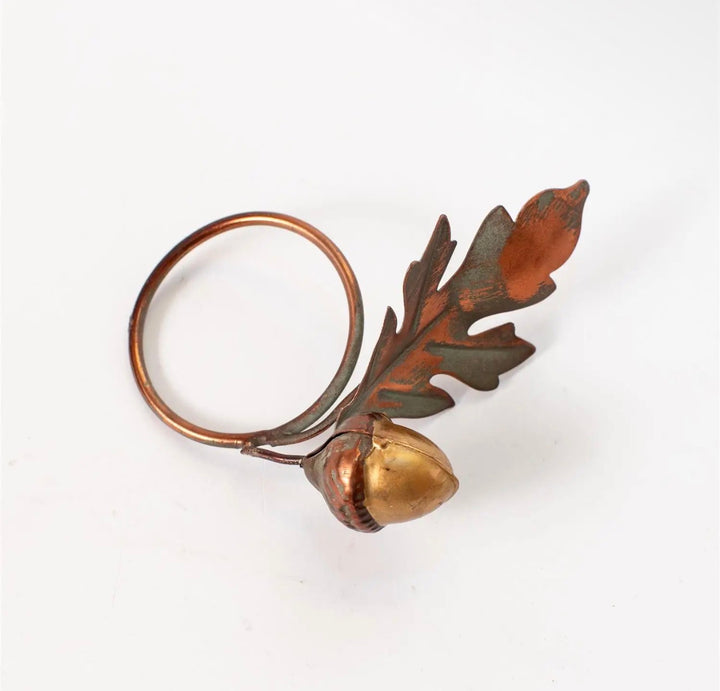 Gilded Acorn Napkin Ring