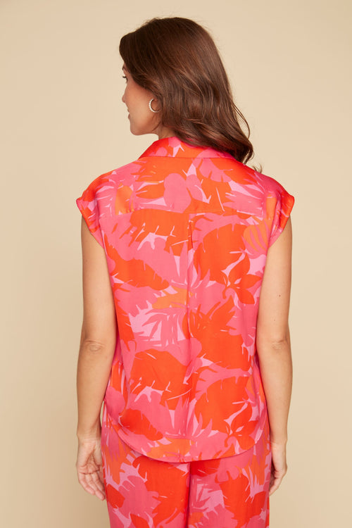 Watermelon Leaf Sleeveless Top